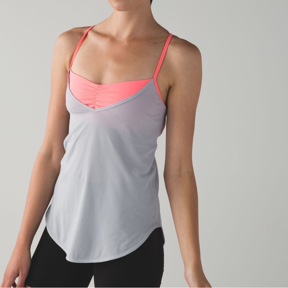 Lululemon Roll Out Tank‎ Grapefruit/Grey